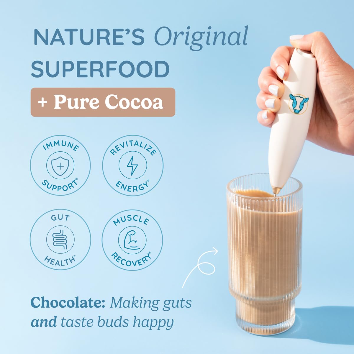 WONDERCOW Colostrum Supplement Powder for Gut Health, Immune Support & Wellness | Natural IgG Pure Whole Bovine Colostrum Superfood, Chocolate, 60 Servings WONDERCOWAu supplements