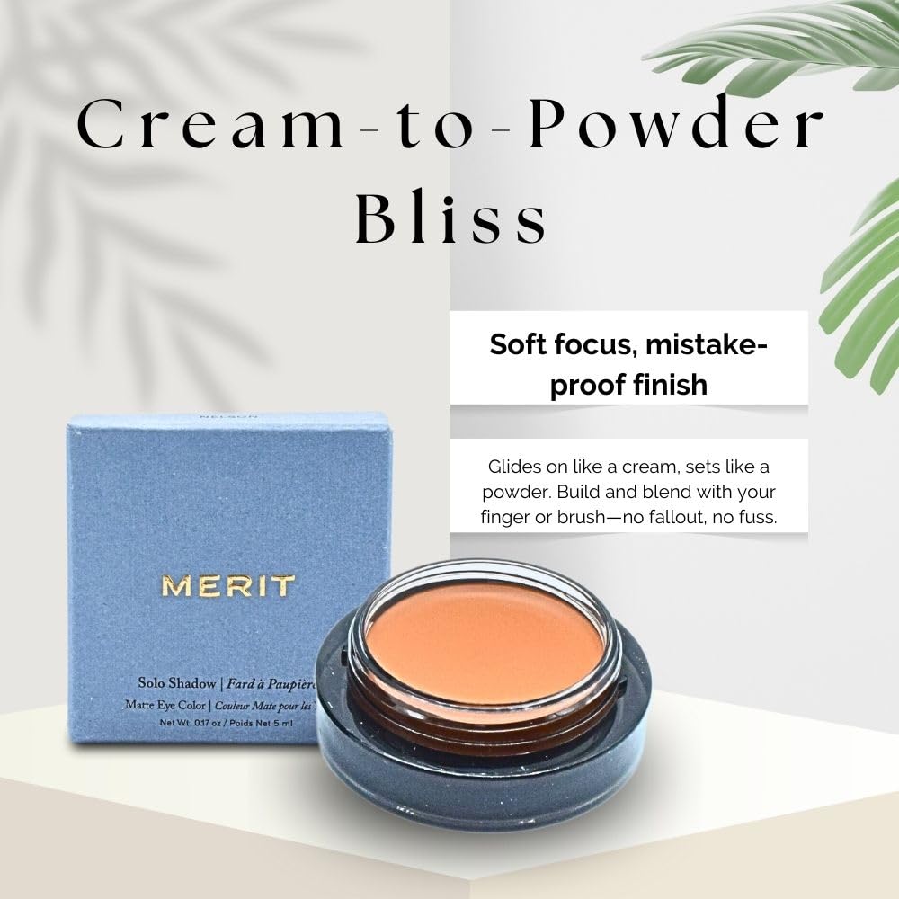 MERIT Solo Shadow Cream-to-Powder Soft Matte Eyeshadow Vachetta MeritAu supplements