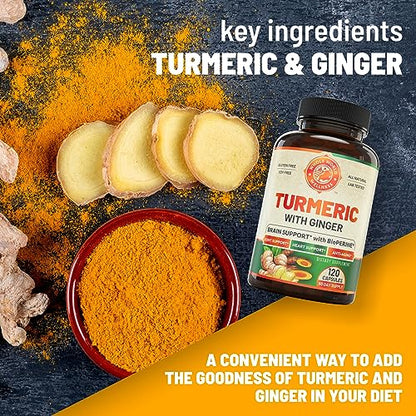 Organic Turmeric Curcumin with Ginger and Black Pepper for Max Absorption WHOLE WORLD WELLNESSUS supplements