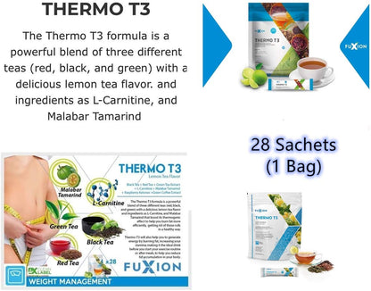 FuXion Thermo T3,Delicious Lemon Tea Flavor(Thermo TT3, 28 Sachets) CHNLMLUS supplements