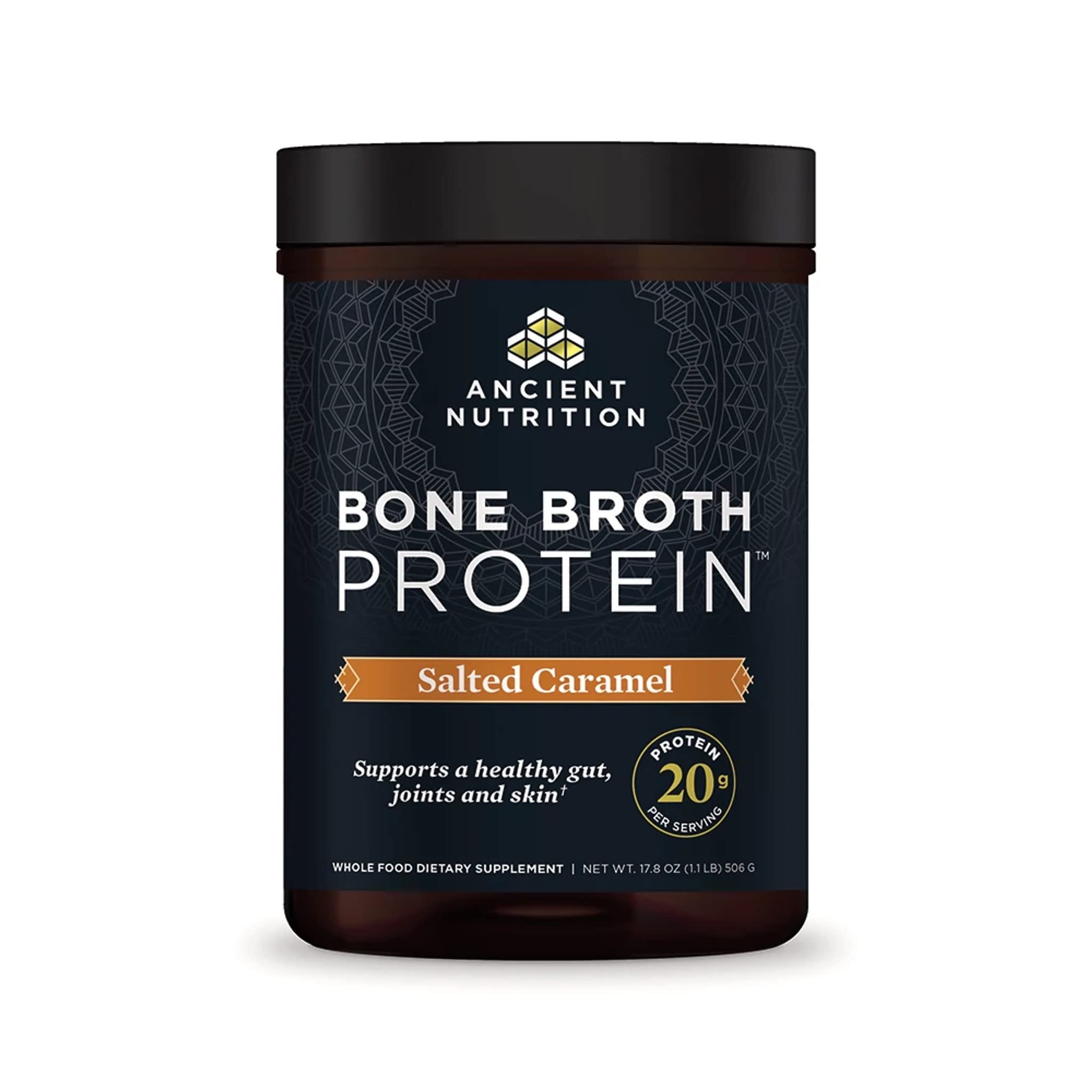Ancient Nutrition Bone Broth Protein Powder, Salted Caramel, 19g Protein per Serving Ancient NutritionUS supplements