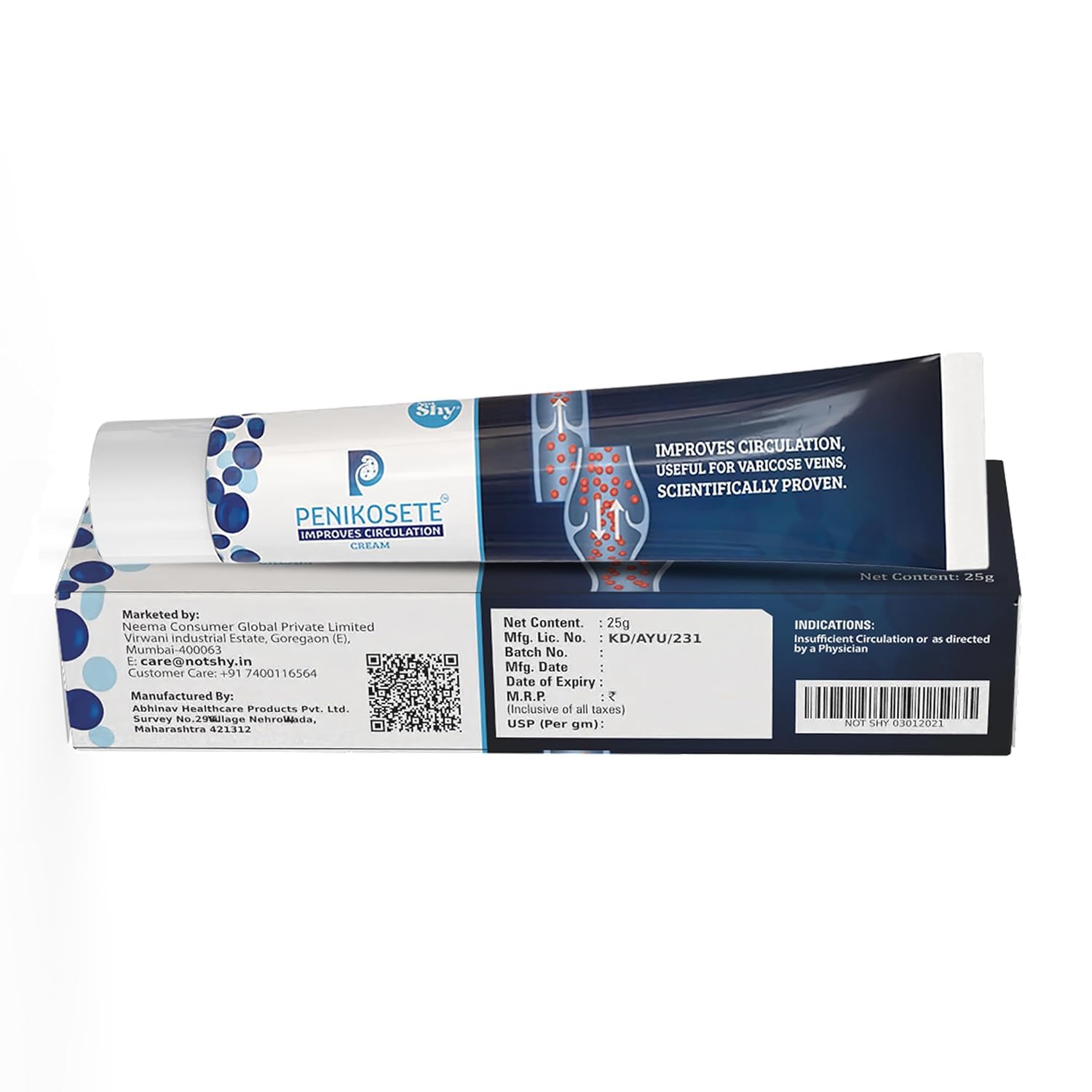 Cream Ayurvedic Solution for Management of Varicose Veins, Spider Veins, Varicocele Helps Reach The Root Cause of varicose Veins Reduces Cramps, Itching & Swelling. Single Tube (25 GMS). GenericAu supplements