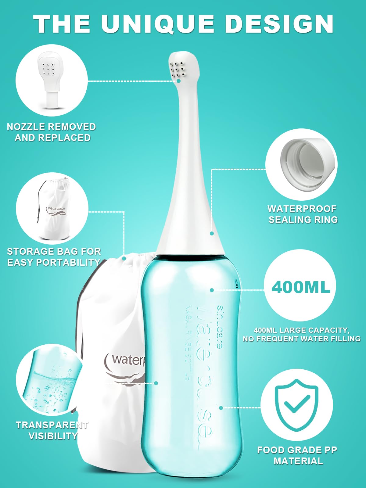 PropoDusche Peri bottle for Postpartum Care for Perineal Recovery & Cleansing ，Peri Bottle 400ml PropoDuscheAu supplements