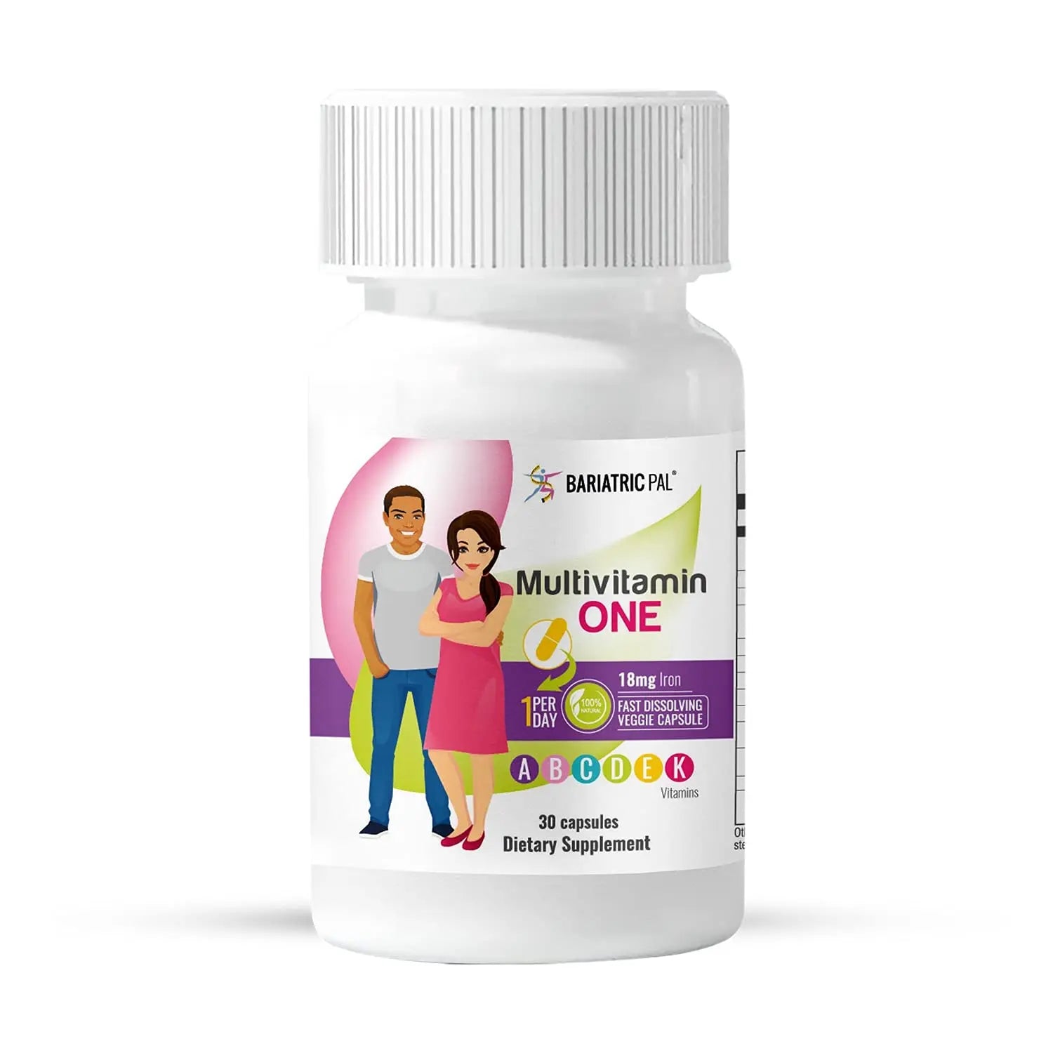 BariatricPal 30-Day Bariatric Vitamin Bundle Multivitamin ONE 1 per Day! Capsule with 18mg Iron Easy Swallow Calcium Citrate (600mg) BariatricPalAu supplements