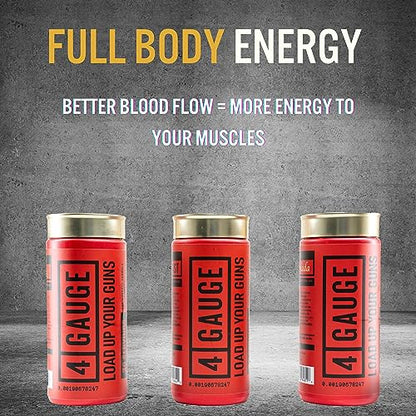 4 Gauge Natural Preworkout Without The Jitters | 30 Servings | Nitric Oxide Booster 4 GaugeUS supplements