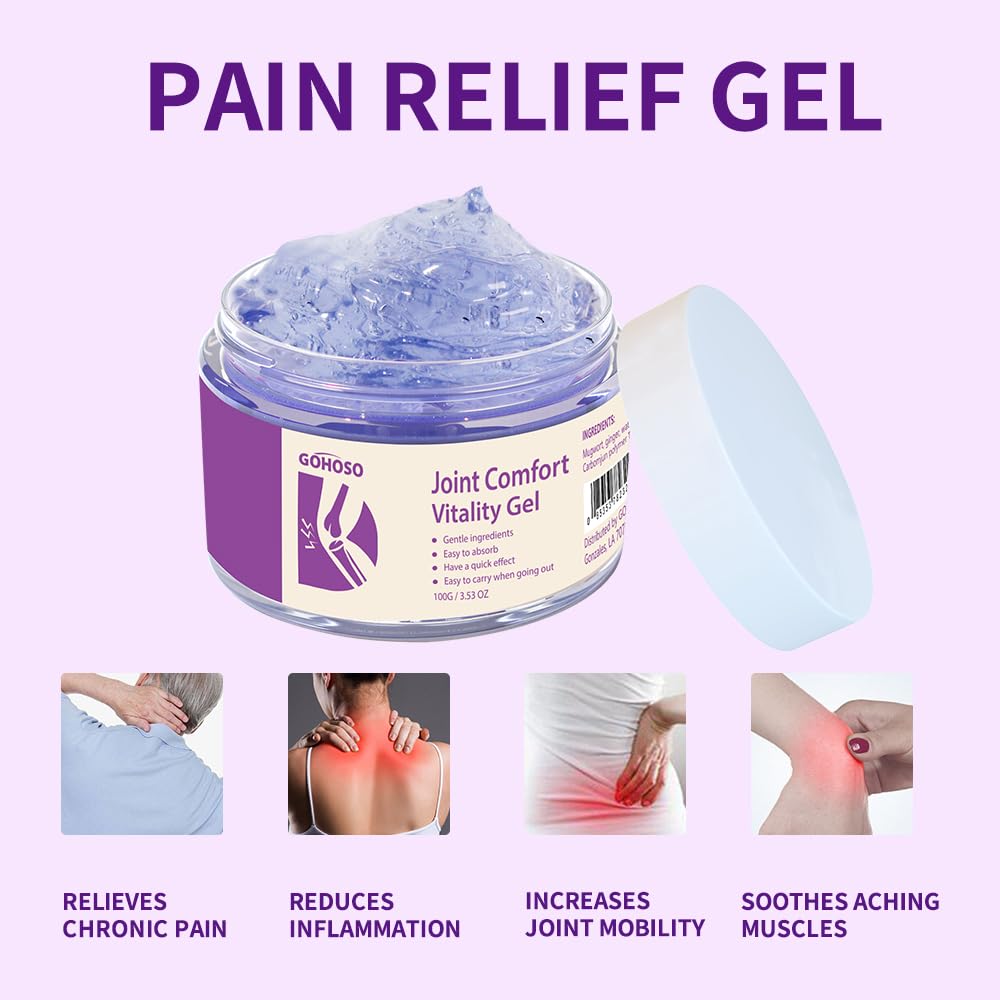 Joint Purple Gel, Cooling Massage Cream with Turmeric for Back, Neck, Joints & Muscles – Hydrating Gel for Active Lifestyles ENVISHAAu supplements