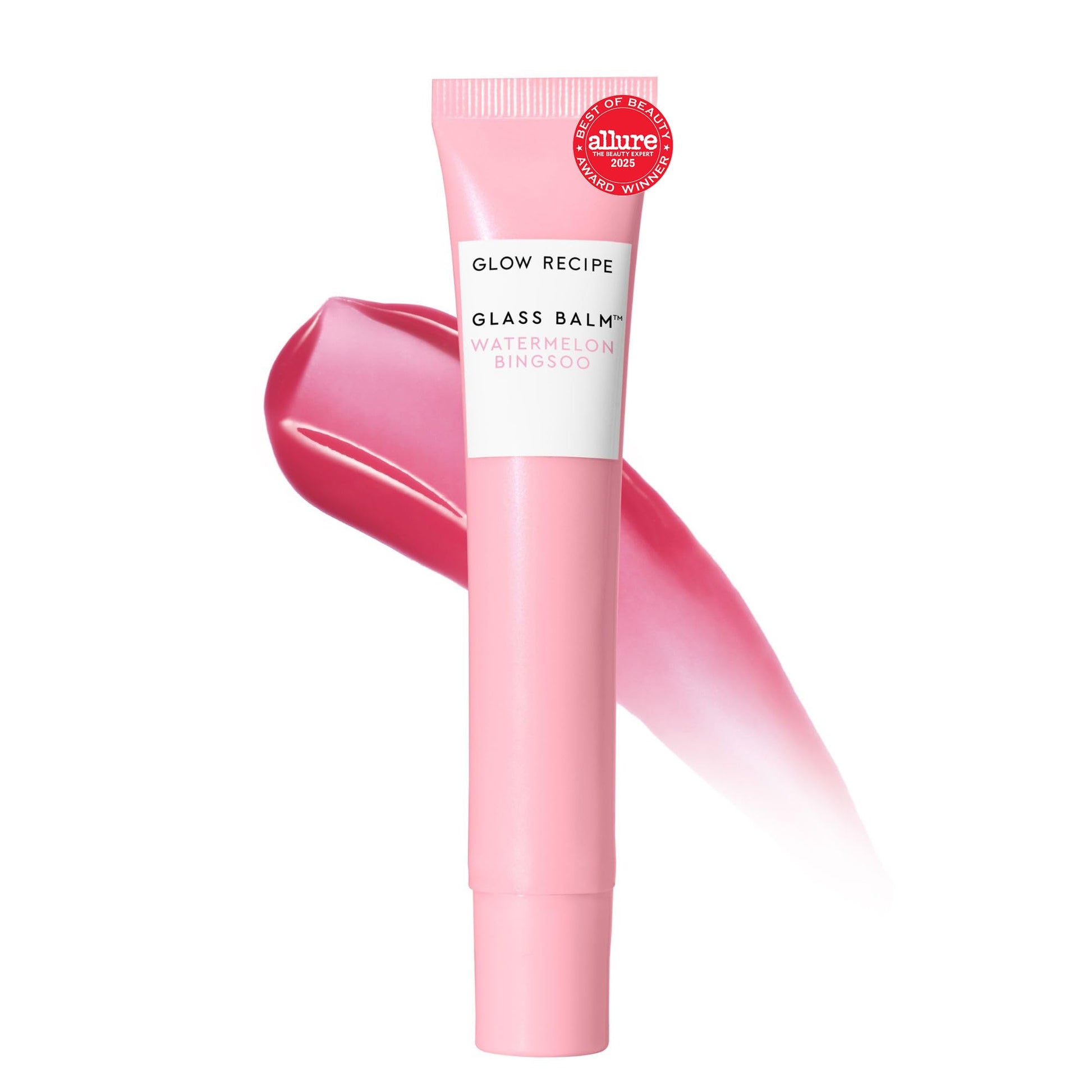 Glow Recipe Glass Balm Lip Treatment - 12Hr Hydrating Lip Balm & Moisturizer with Hyaluronic Acid to Smooth, Plump & Protect from Dryness - Sheer Soft Pink Tint, Watermelon Bingsoo (15 ml) Glow RecipeAu supplements