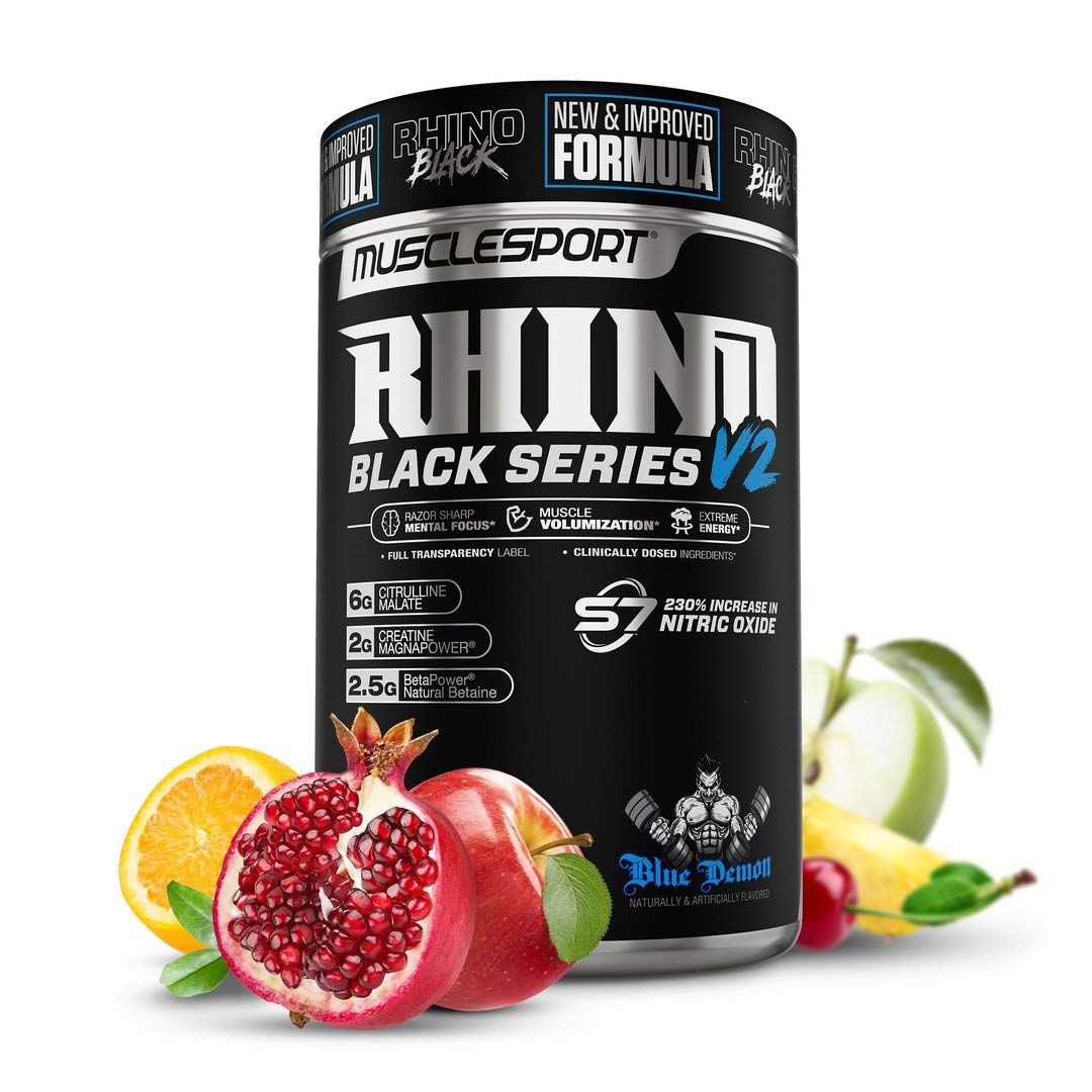 Rhino Black Pre Workout V2 - Preworkout Powder Supplement for Men & Women MusclesportAu supplements