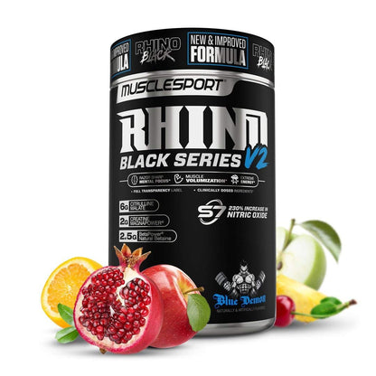 Rhino Black Pre Workout V2 - Preworkout Powder Supplement for Men & Women MusclesportUS supplements