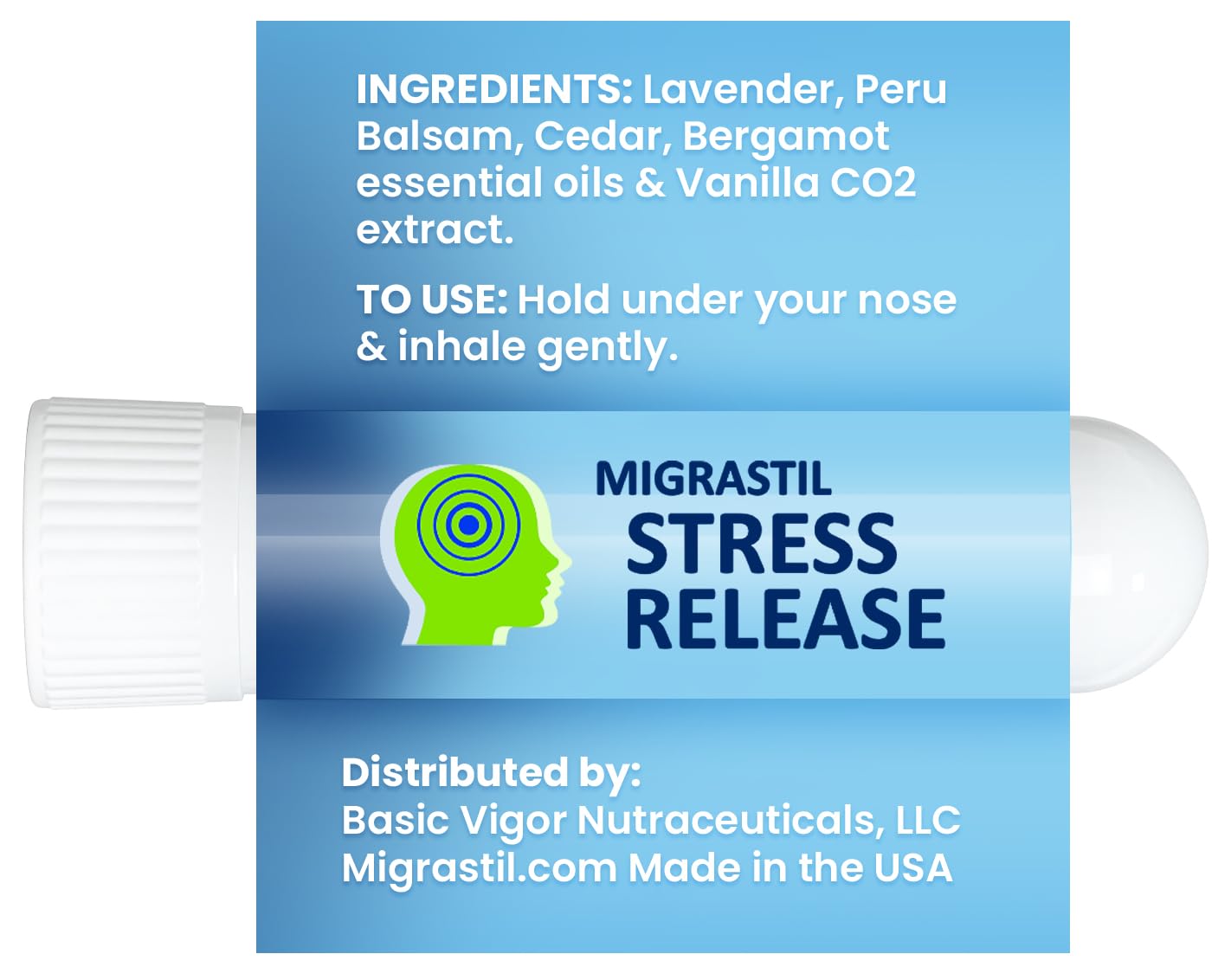 Basic Vigor Migrastil Extra Strength Migraine Stick & Stress Release Inhaler 2-Pack Basic VigorAu supplements