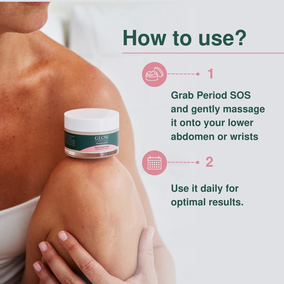 Glow Botanica | Period SOS - Real Wild Yam Cream for PMS Symptom Relief - Topical Supplement Glow BotanicaAu supplements