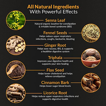 Elite Detox Tea: Natural Organic 7-Herbal Blend for Gentle Cleansing as Needed. Bloating Tea Elite Source LabsUS supplements