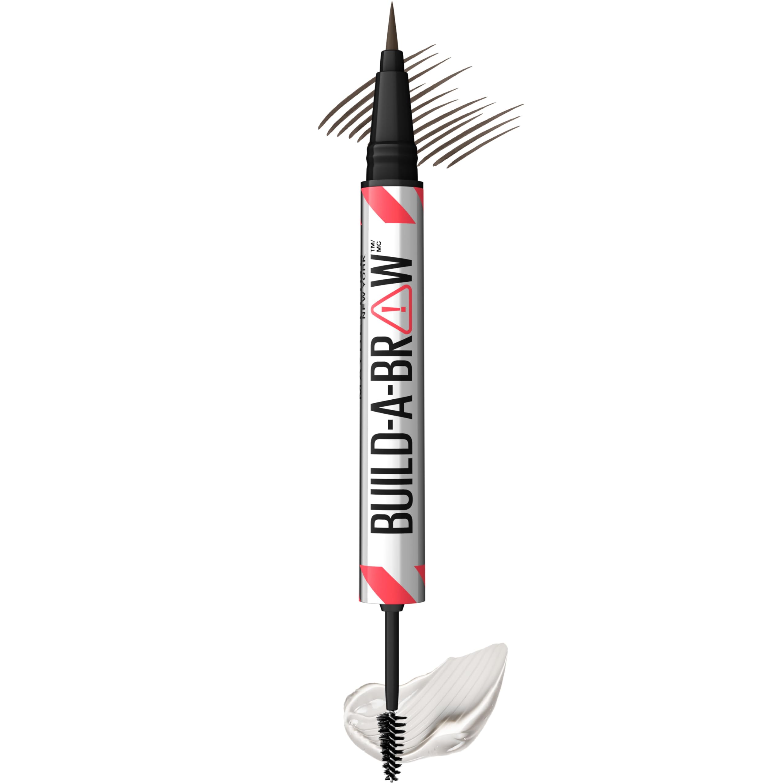 Maybelline Build-A-Brow 2-in-1 Brow Pen and Sealing Eyebrow Gel, Eyebrow Makeup for Real-Looking, Fuller Brows, Black Brown, 1 Count MAYBELLINEAu supplements