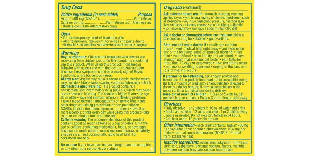 Blowfish for Headaches | Maximum Strength Effervescent Pain Relief Tablets – Treats Headaches Fast, 2X Faster Than Pills – Lemon Flavor (2 Pack) BlowfishAu supplements