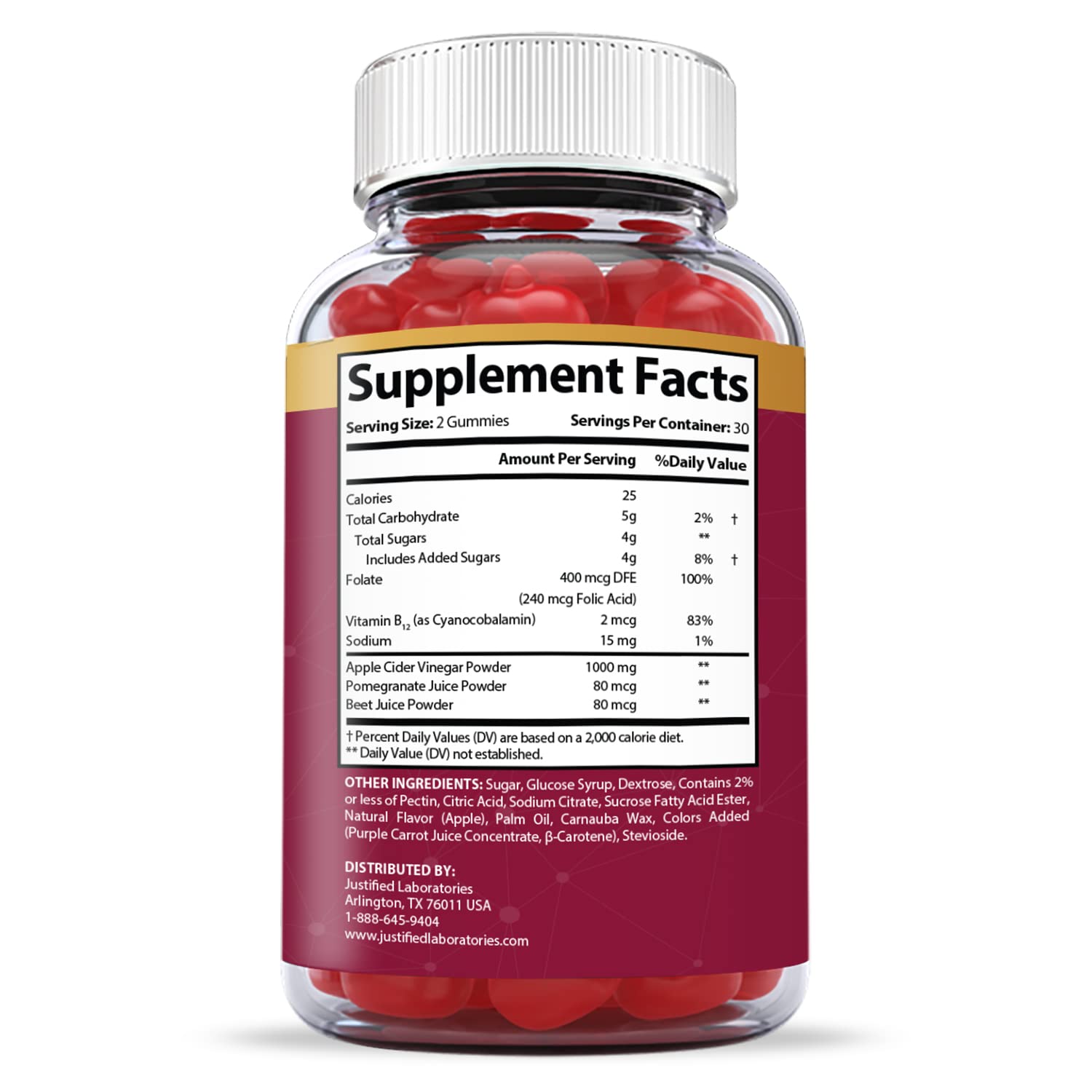 Justified Laboratories (2 Pack) Great Results Keto ACV Gummies 1000MG Justified LaboratoriesUS supplements