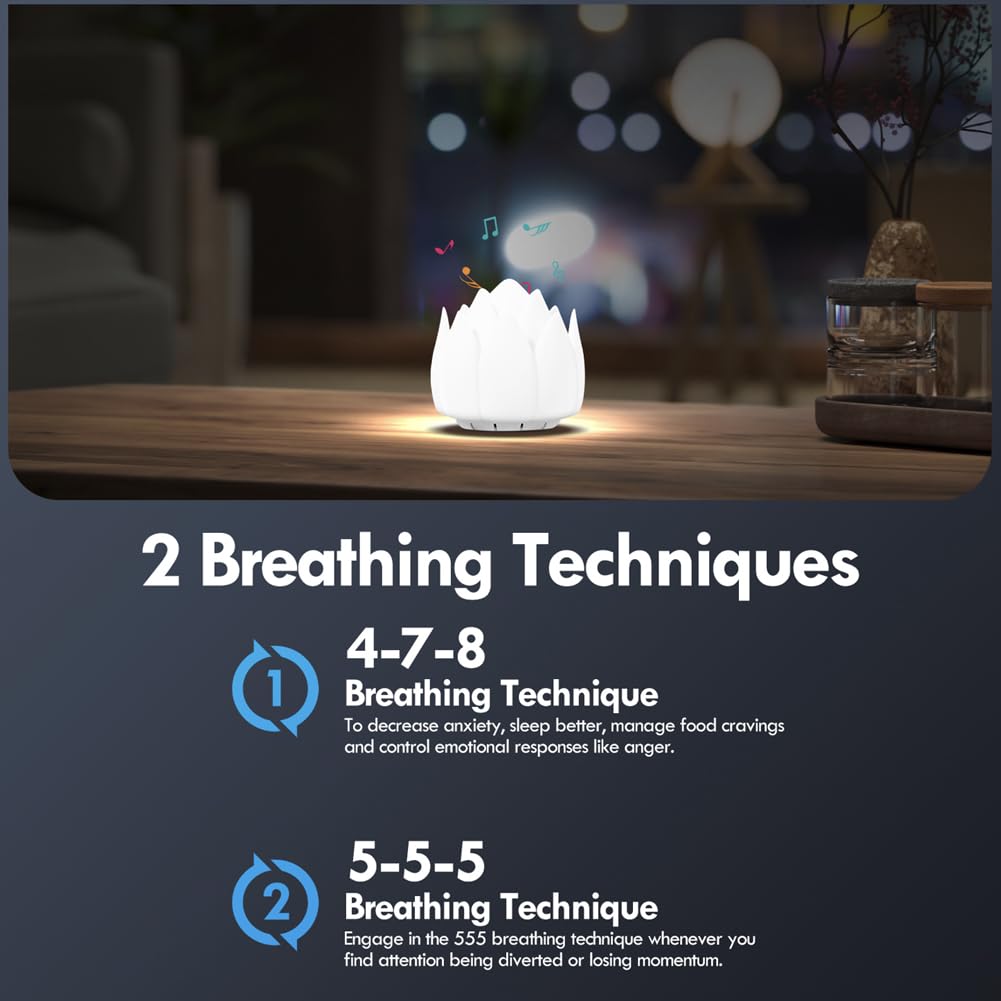 Meditation Gifts 'Breathing Lotus', NDLT Mindfulness Gifts Guided Breathing Trainer 2 Breathing NDLTAu supplements