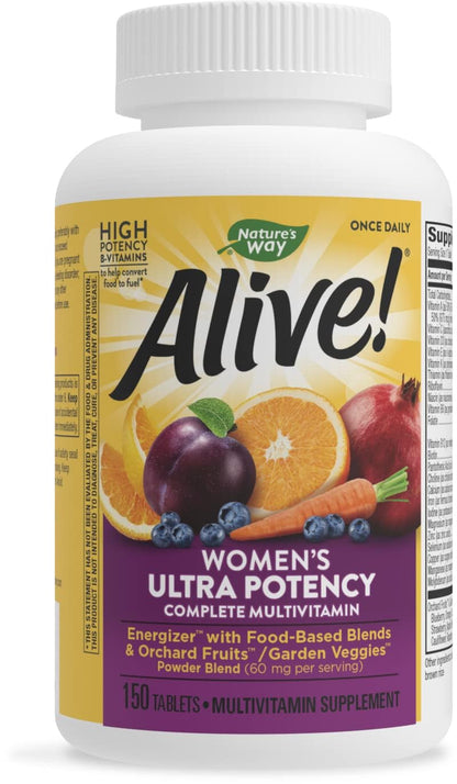 Nature's Way Alive! Women's Daily Ultra Multivitamin, High Potency Formula Nature's WayUS supplements