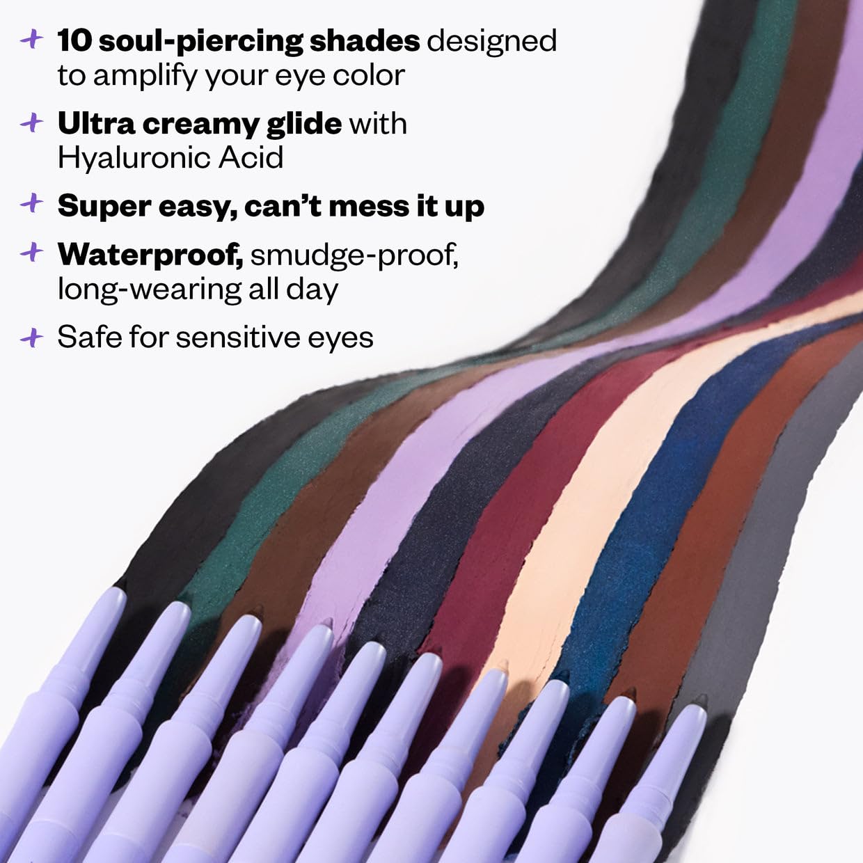 Kosas Soulgazer Gel Eyeliner (Enigma) - Waterproof, Smudge-Proof Pen with Hyaluronic Acid - Retractable Eyeliner Pencil with Sharpener & Smudger, Long-Lasting - Blackened Blue Satin KosasAu supplements