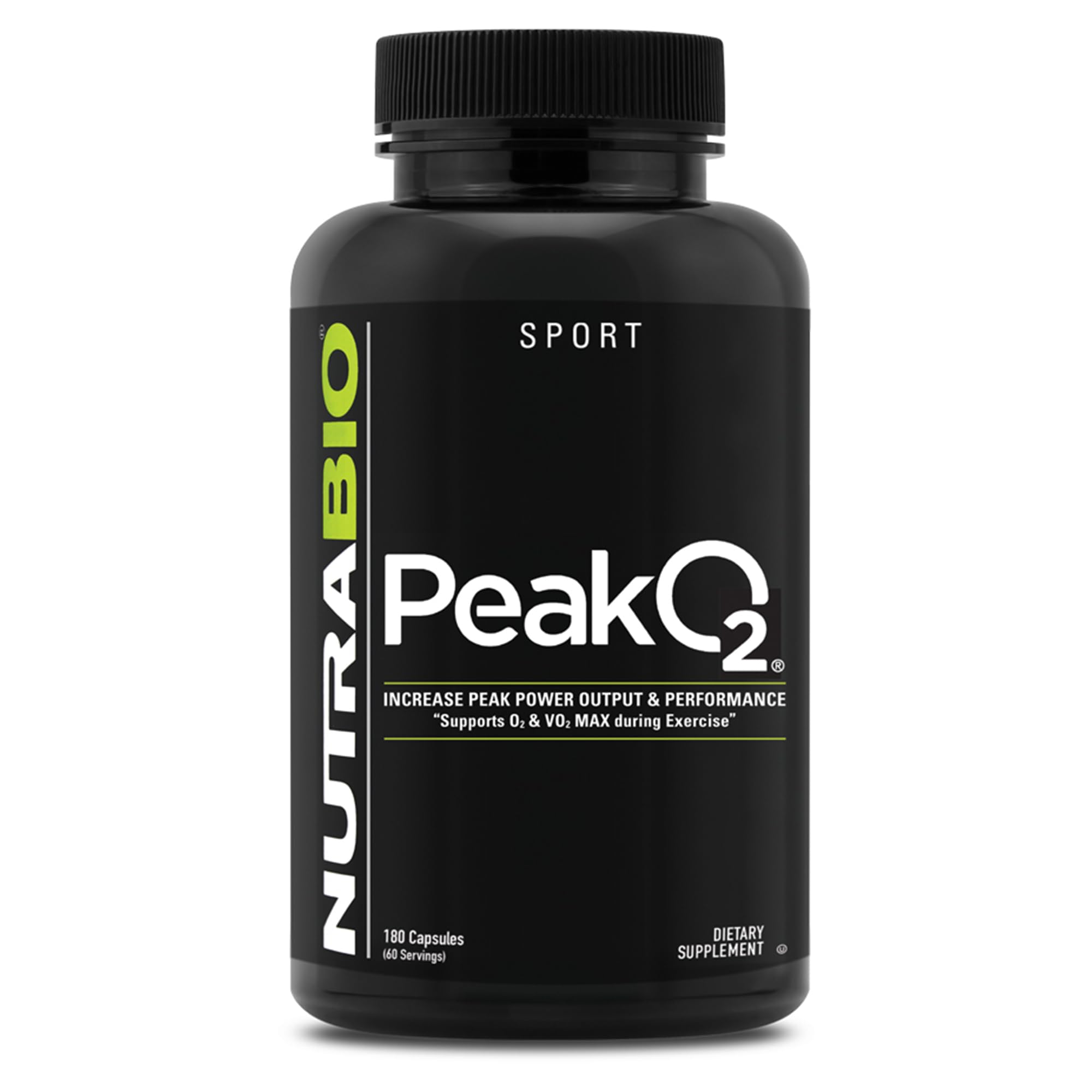 NutraBio PeakO2 Workout Supplement, 180 Capsules - Mushroom Blend Supplement to Help Enhance Athletic Performance and Overall Health, 60 Servings NutraBioAu supplements