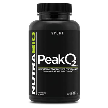 NutraBio PeakO2 Workout Supplement, 180 Capsules - Mushroom Blend Supplement to Help Enhance Athletic Performance and Overall Health, 60 Servings NutraBioAu supplements