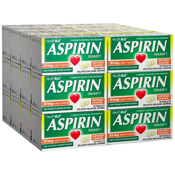 HealthA2Z Aspirin 81mg Low Strength | Enteric Coated | 24 Packs of 40 Counts (960 Tablets Total) | Value Package HealthA2ZAu supplements