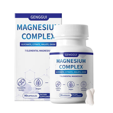 Magnesium Complex 1000mg with 8 Types - Glycinate, Citrate, Malate - Supports Muscle Relaxation, Bone Health, Energy Production & Sleep - High Absorption, Non-GMO, Vegan Capsules, 90 Count (001) ZYGCDZAu supplements