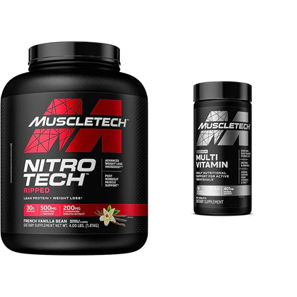 MuscleTech Nitro-Tech Ripped | Lean Whey Protein Powder/Isolate & Platinum Multivitamin MuscleTechUS supplements