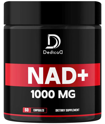 DEDICAD NAD Supplement 1000 mg - Pure NAD Supplement - Energy and DNA Repair, Aging Defense, Brain Function - 60 Capsules DEDICADAu supplements