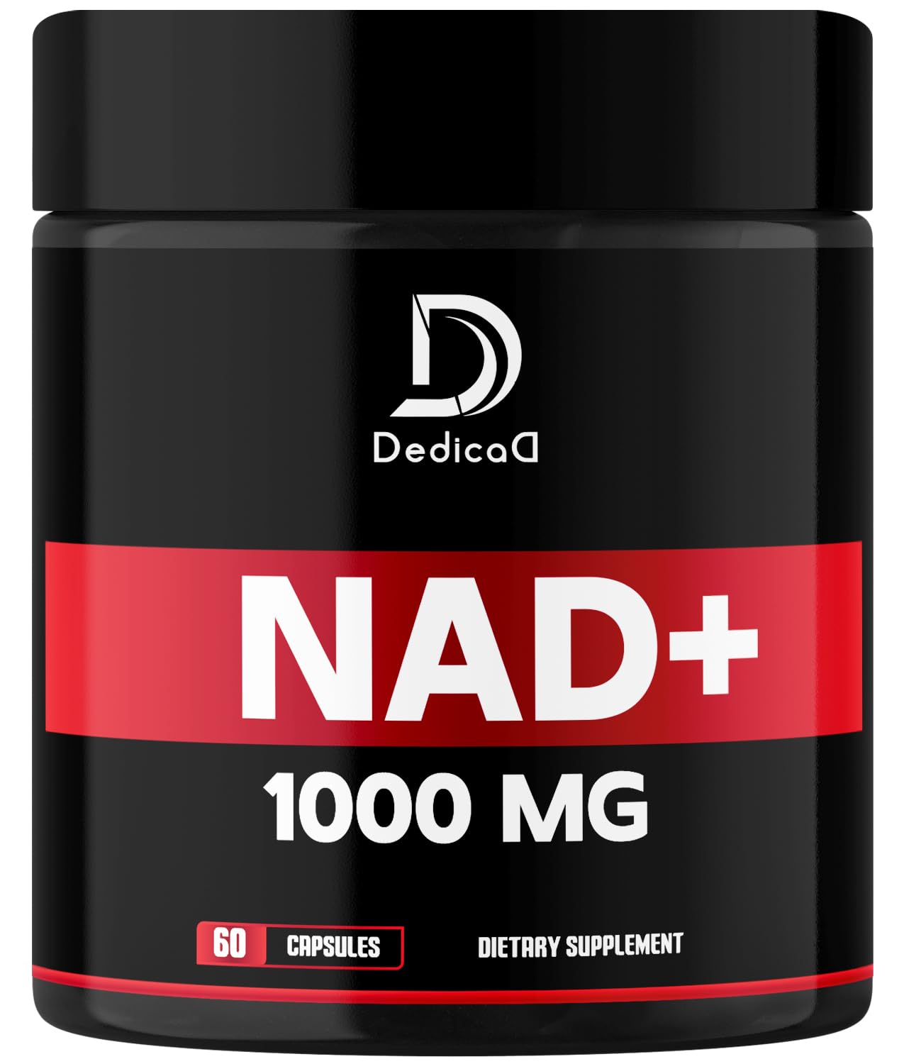 DEDICAD NAD Supplement 1000 mg - Pure NAD Supplement - Energy and DNA Repair, Aging Defense, Brain Function - 60 Capsules DEDICADAu supplements