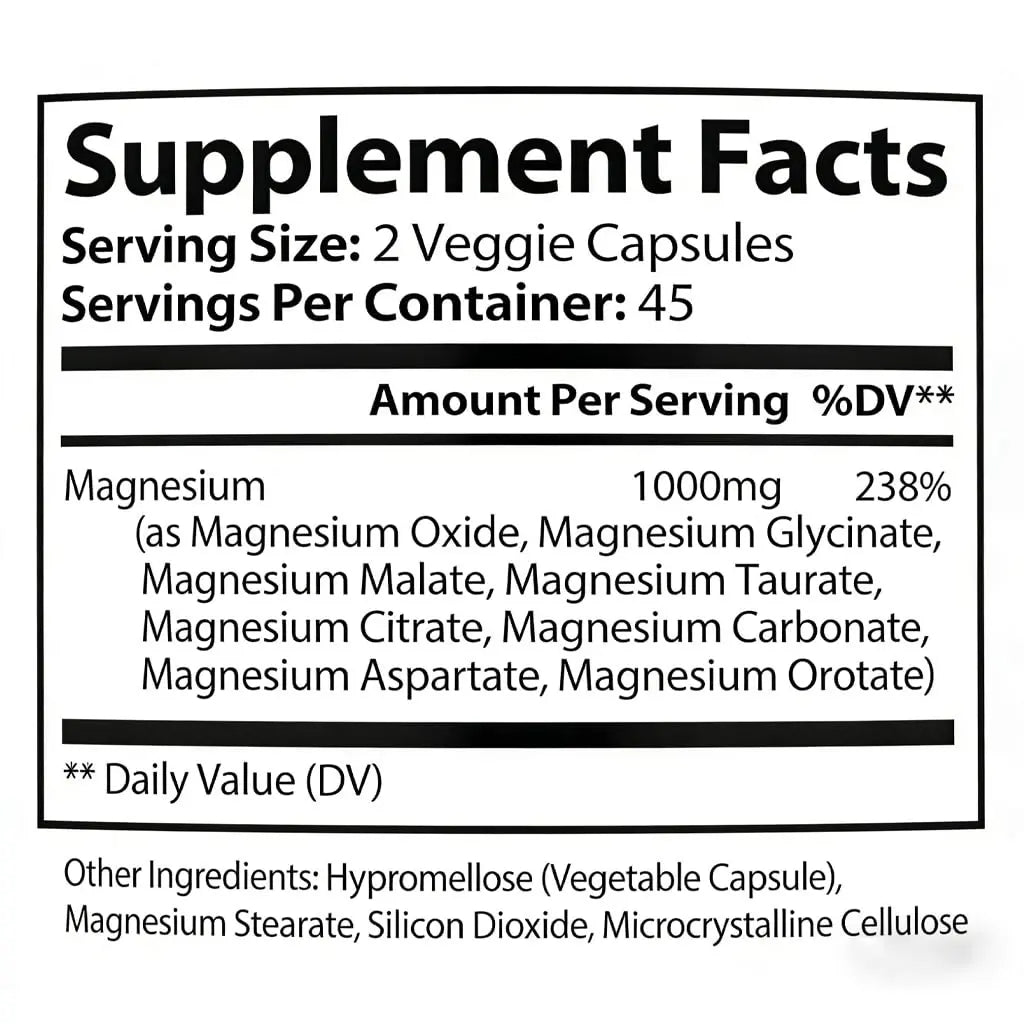 Top Norex Magnesium Complex Ultra - 8 Elemental 1000mg Magnesium Blend, Easy Absorption, 90 Capsules (1) Top Norexnz supplements