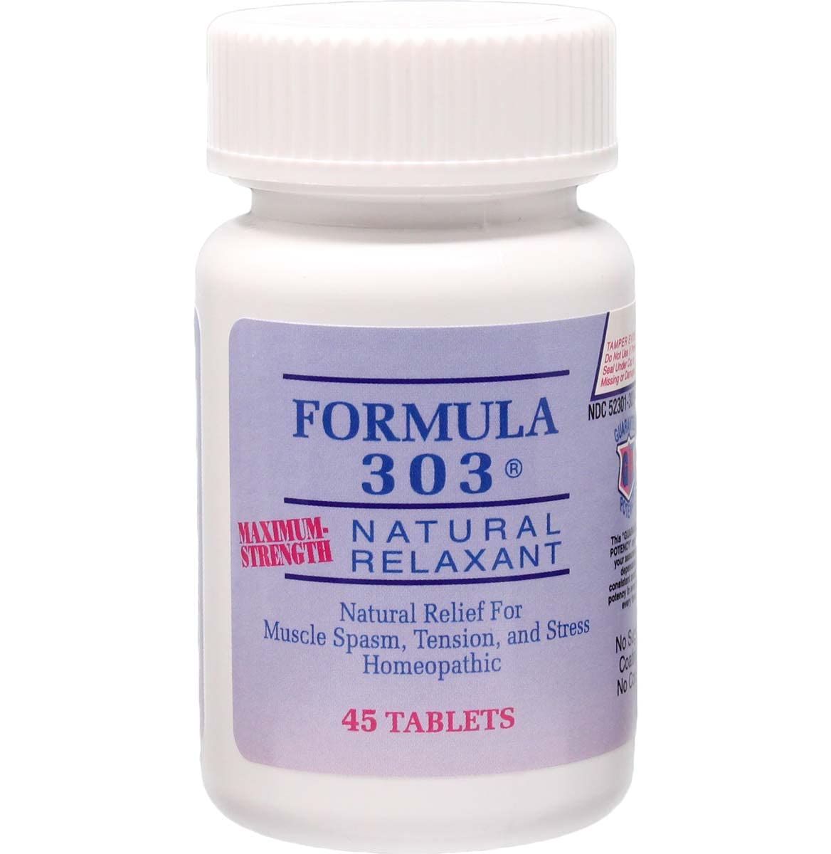 Dee CEE Labs Formula 303 Maximum Strength Tablets, 45 Tablets; All-Natural containing Dee Cee LaboratoriesAu supplements