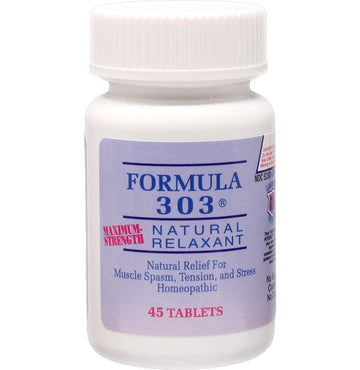 Dee CEE Labs Formula 303 Maximum Strength Tablets, 45 Tablets; All-Natural containing Magnesium for Sore Muscles, Passion Flower, and Valerian Root Dee Cee LaboratoriesAu supplements