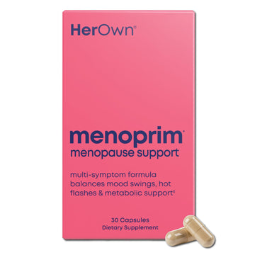 Her Own Menoprim, Menopause Support, Female Hormonal Balance Capsules for Night Sweats, Hot Flashes & Mood Swing Support, Bergamot Orange & Black Cohosh Root, 60 Capsules her ownAu supplements
