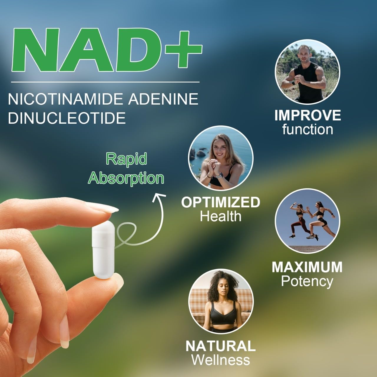 VitaCosmoX NAD+ with Resveratrol Similar to Nicotinamide Riboside Supplement, 1000 mg, 90 Capsules Vegan Non-GMO VitaCosmoXAu supplements