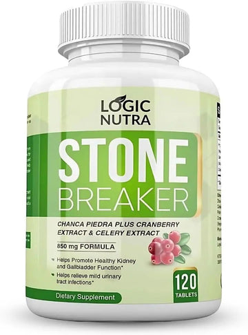 Logic Nutra Chanca Piedra Kidney Stone Breaker 120 Tablets 800 mg - Maximum Strength for Gallbladder & Urinary Cleanse with Phyllantus Niruri, Celery Seed Extract & Cranberry Extract Logic NutraAu supplements