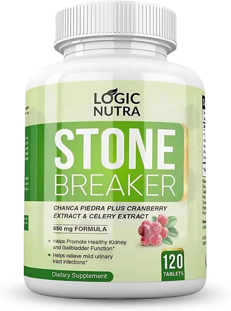 Logic Nutra Chanca Piedra Kidney Stone Breaker 120 Tablets 800 mg - Maximum Strength for Gallbladder & Urinary Cleanse with Phyllantus Niruri, Celery Seed Extract & Cranberry Extract Logic NutraAu supplements