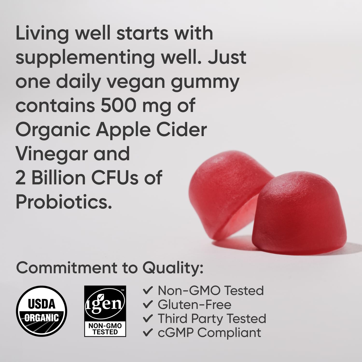 Sports Research Organic Apple Cider Vinegar Gummies with The Mother - USDA Organic Sports ResearchUS supplements
