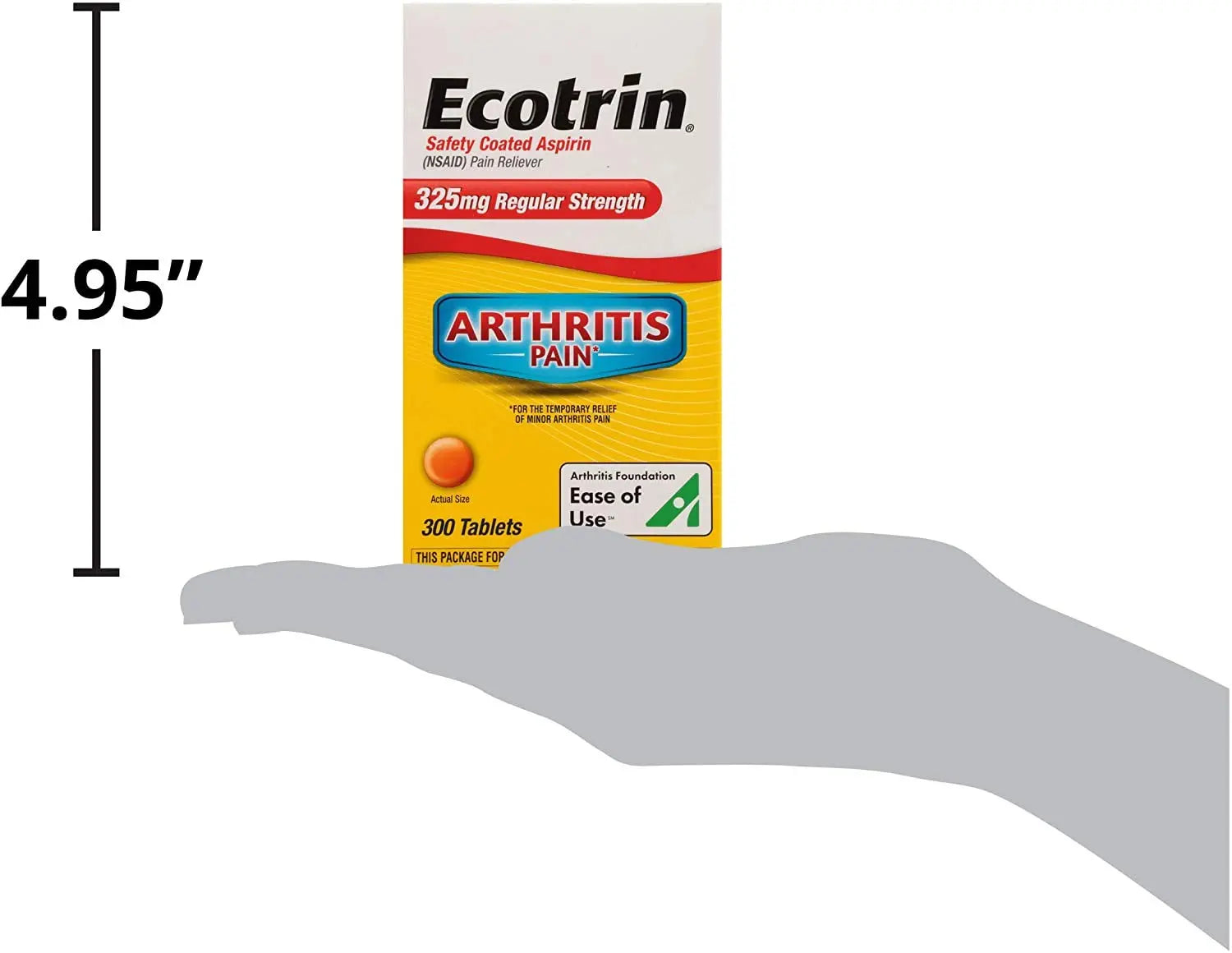 Ecotrin Regular Strength Safety Coated Aspirin | Arthritis Pain | 300 Tablets (2 Pack) EcotrinAu supplements