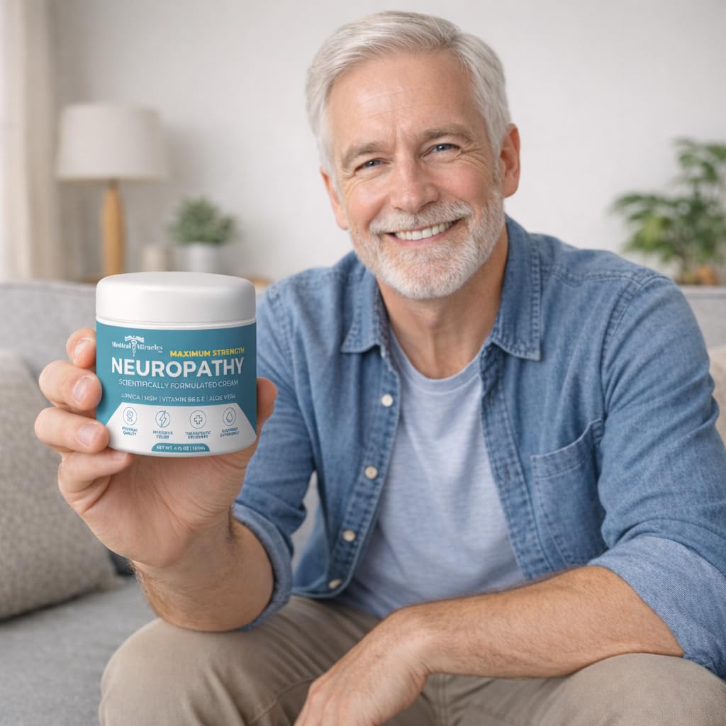 Medical Miracles Neuropathy Cream | Nerve Therapy Max-Potency Relief Cream for Feet, Hands, Legs, and Toes - Enriched with Arnica, Vitamin B6, Aloe Vera, MSM - Crafted for Exceptional Relief 4oz Medical MiraclesAu supplements