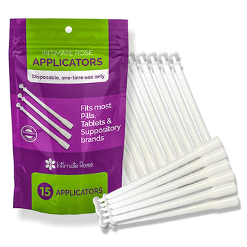 Intimate Rose 15 Count Vaginal Suppository Applicator - Fits Most Boric Acid Suppositories & Vaginal Suppository - Individually Wrapped Suppository Applicators from Intimate RoseUS supplements