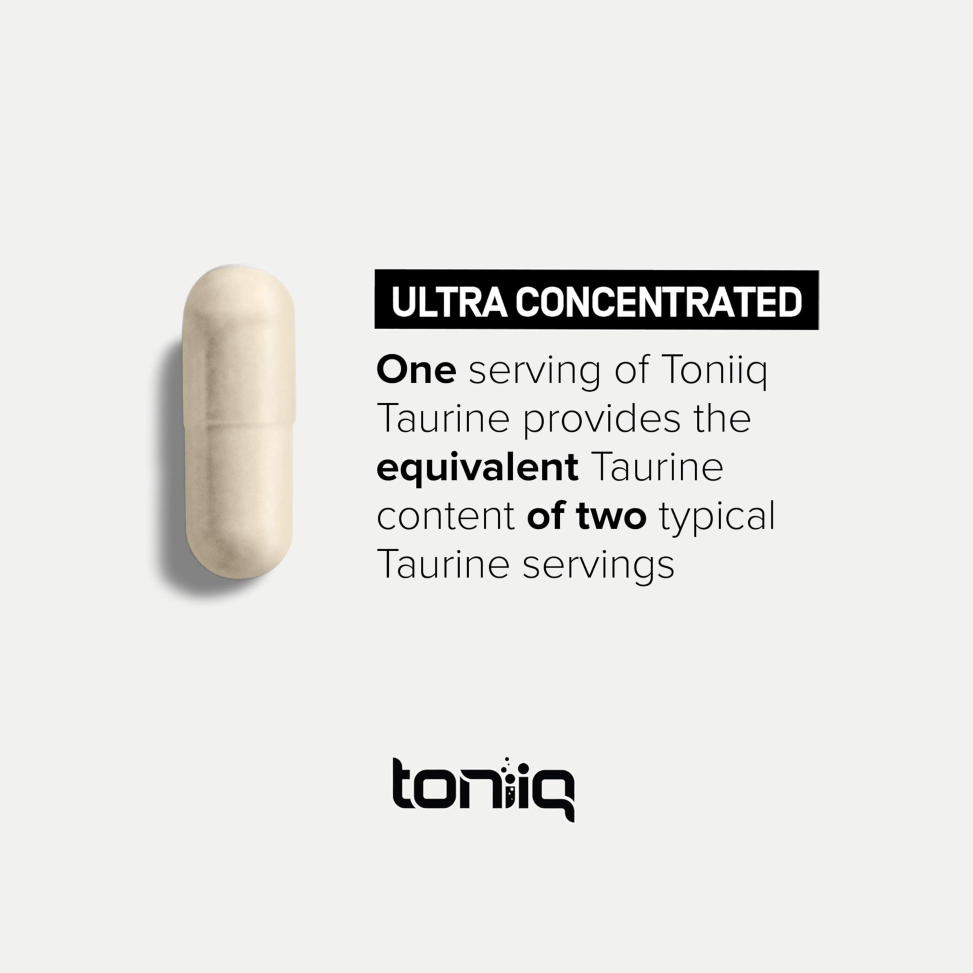 Toniiq 2000mg Taurine Supplement - High Purity Taurine Powder Capsules, 98%+ Pure ToniiqUS supplements