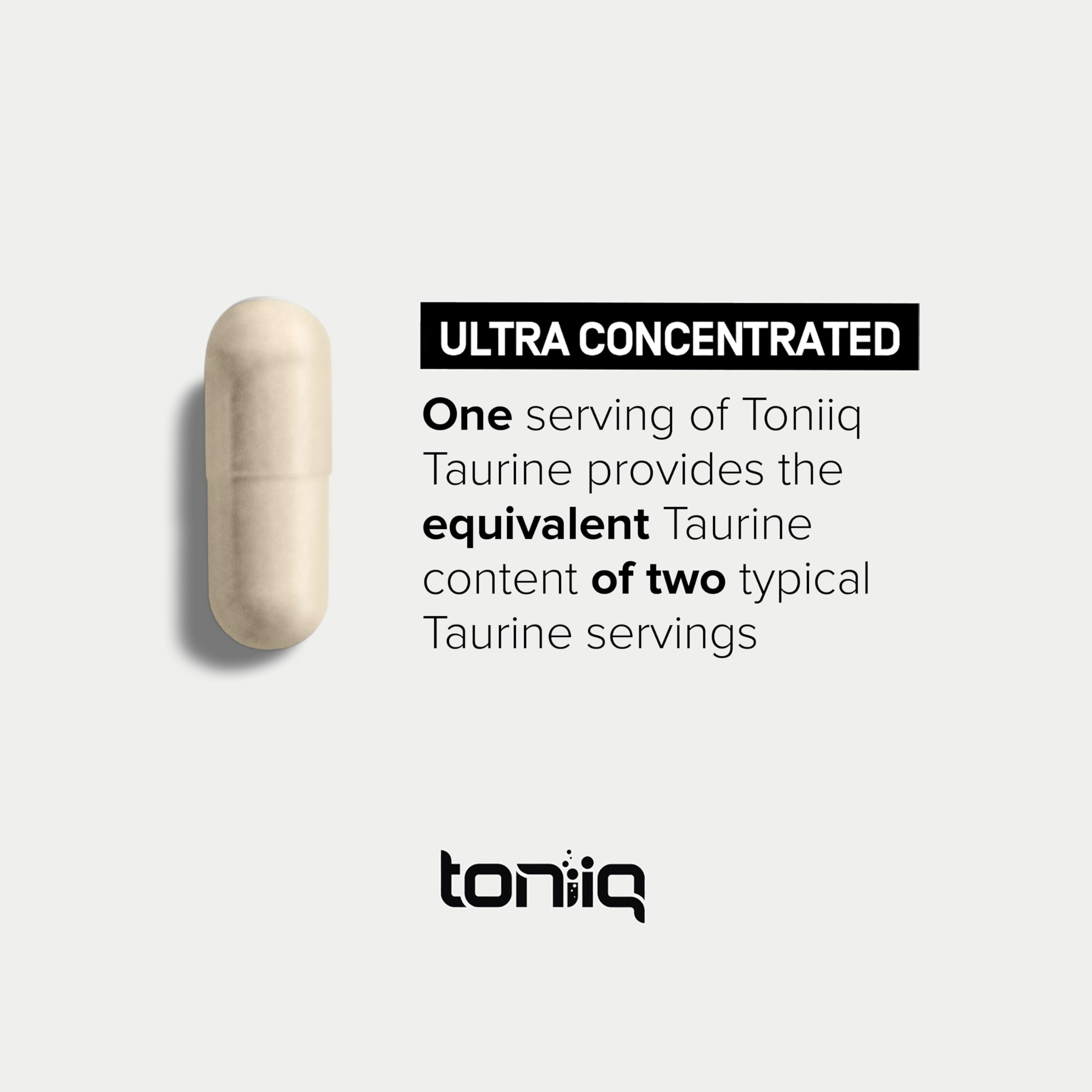 Toniiq 2000mg Taurine Supplement - High Purity Taurine Powder Capsules, 98%+ Pure ToniiqUS supplements