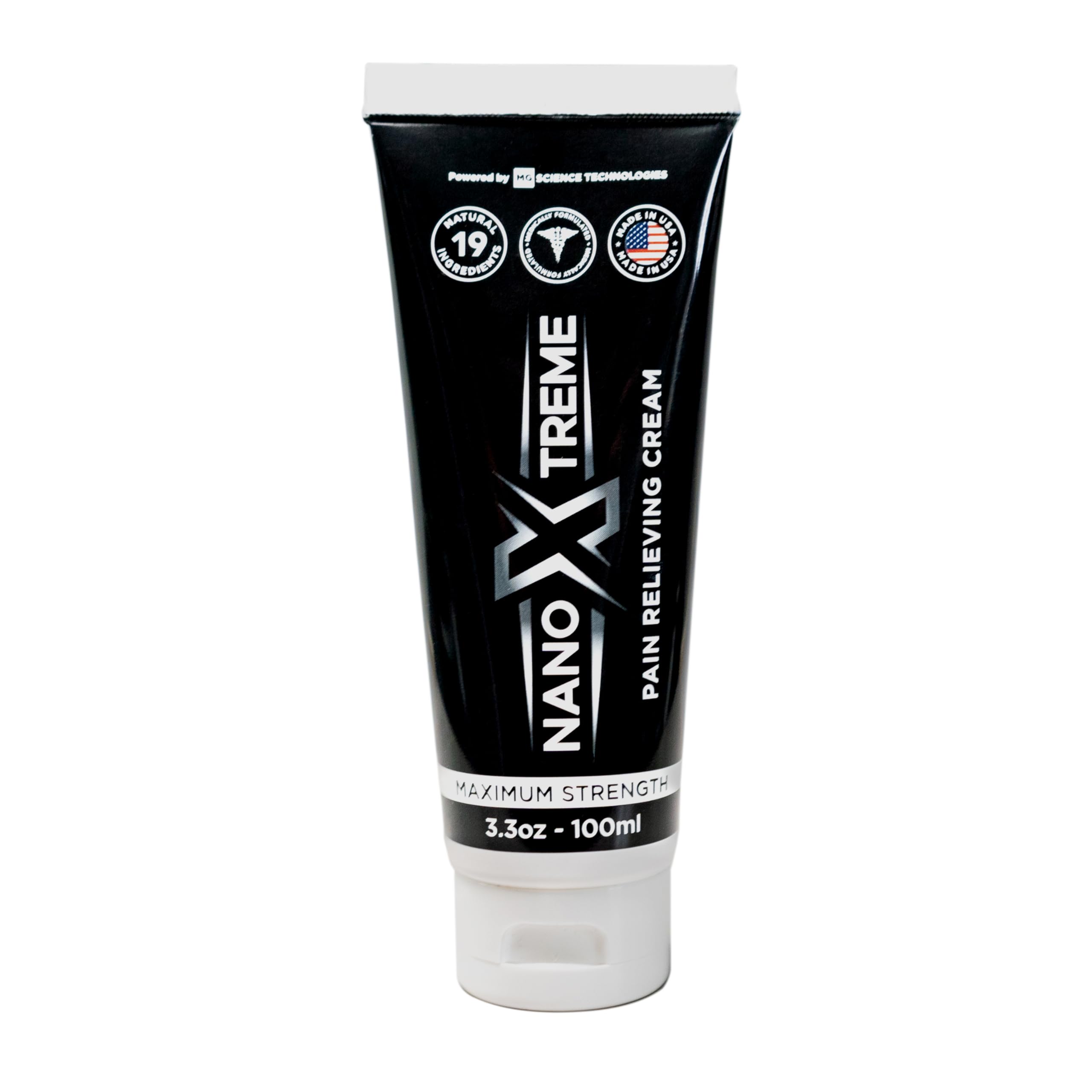 NANOXTREME Pain Relief Cream – Fast-Acting Topical for Muscle, Joint & Nerve Deep-Absorbing, Long-Lasting Formula with Natural Ingredients – Cooling Sensation – 3.3oz Tube – Made in USA NANOXTREMEAu supplements