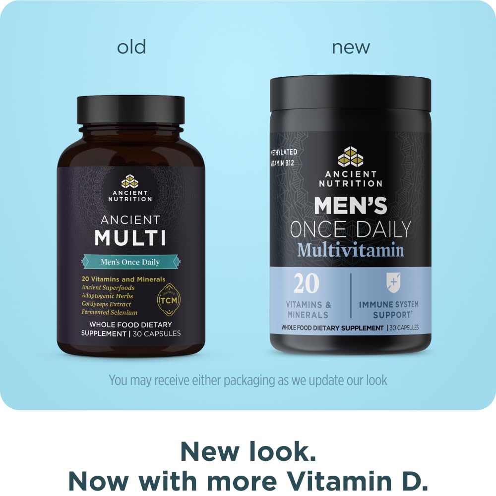 Ancient Nutrition Multivitamin for Men, Ancient Multi Men's Once Daily Vitamin Supplement 30 Ct, Vitamin A, Vitamin B and Vitamin K2, Fenugreek Seed Ancient NutritionAu supplements