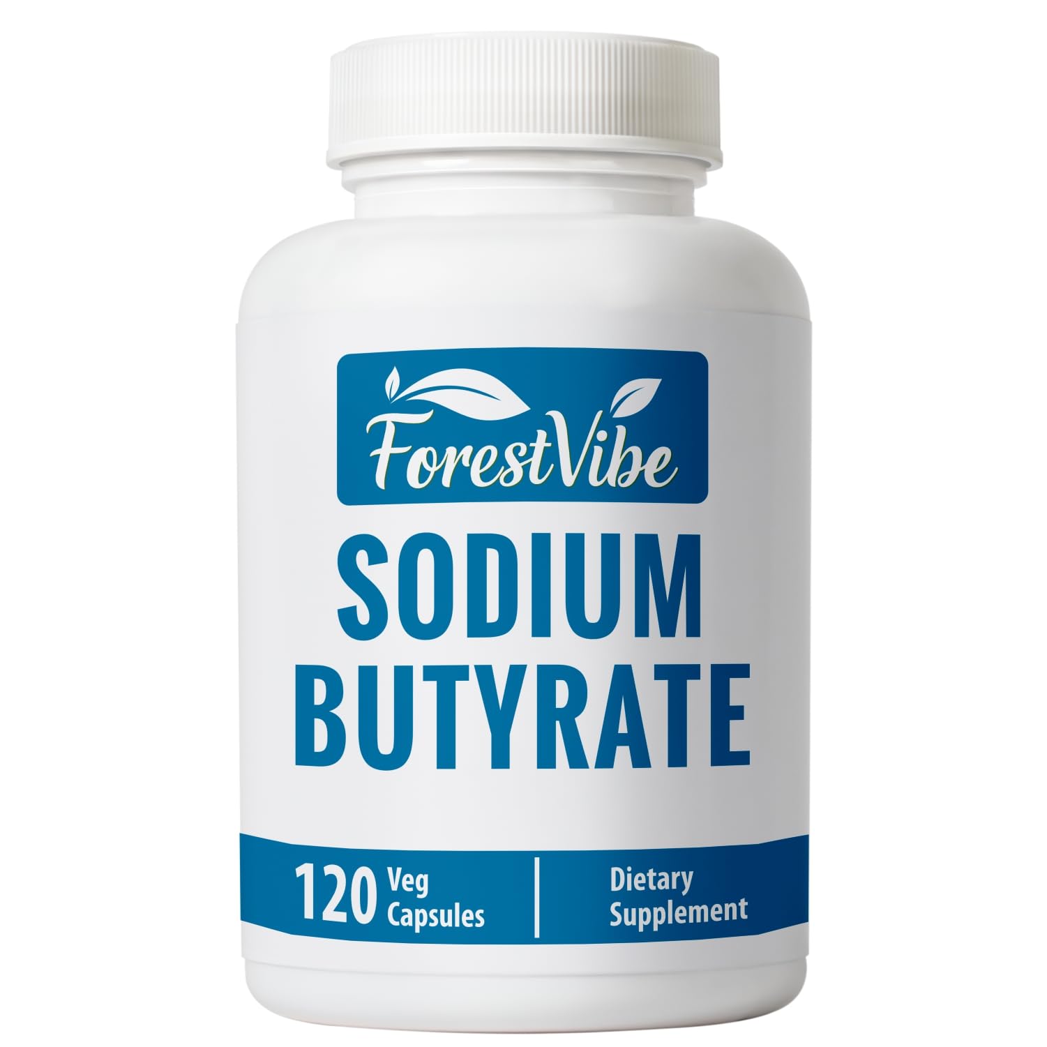 ForestVibe Sodium Butyrate Supplement 1200mg, Yielding 960mg Butyric Acid, 120 Vegan Capsules, 2 Month Supply, Non-GMO & Gluten Free Postbiotic Supplement ForestVibeAu supplements