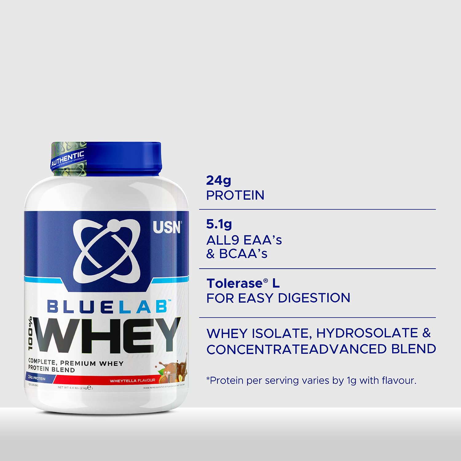 USN Blue Lab Whey Protein Powder: Wheytella - Whey Protein 908g - Post-Workout USNAu supplements