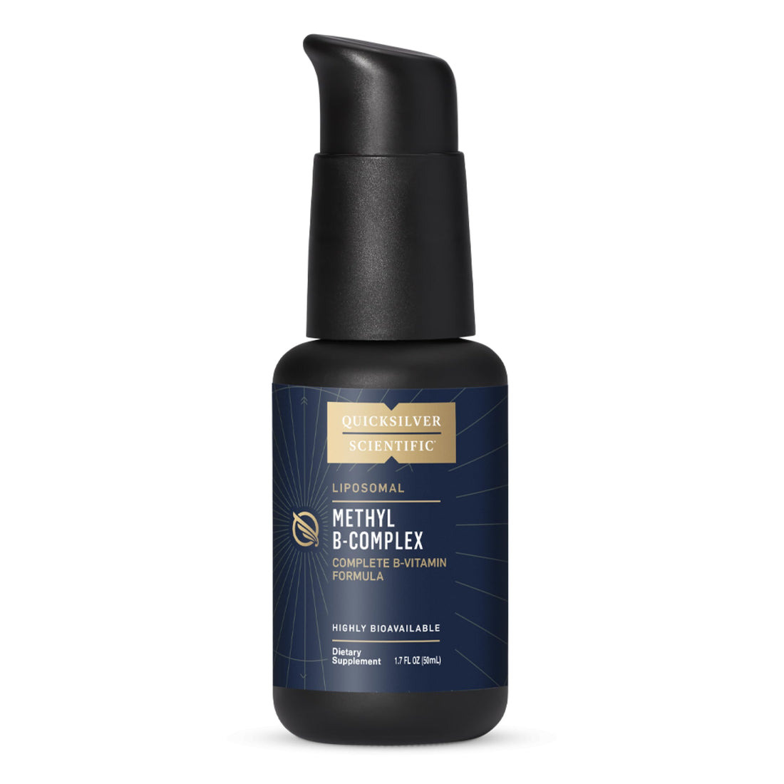 Quicksilver Scientific Methyl B Complex - Liquid Vitamin with Superior Liposomal Absorption of Vitamin B12, Folate, Vitamin B6, Riboflavin, Biotin, Pantothenic Acid, Vitamin B1, Niacin (50 ml) Quicksilver ScientificUS supplements