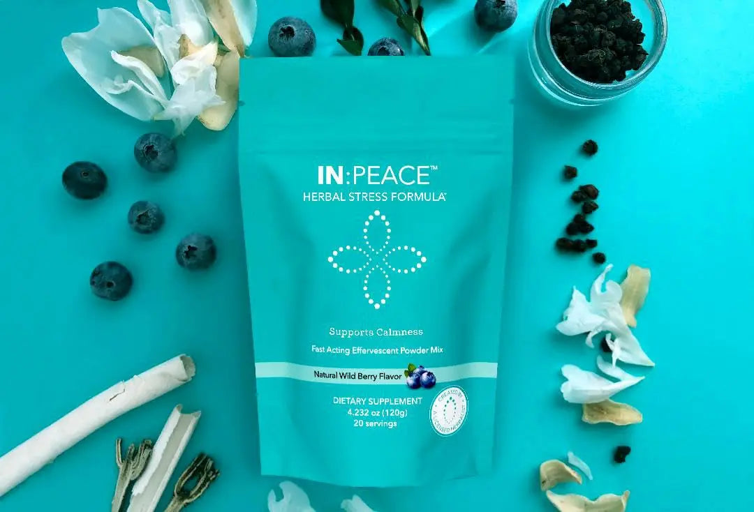 In:TotalWellness IN:Peace Herbal Calming Formula. 20 Serving Pouch, Wild Berry Flavor. 9 Herb Antioxidant + Adaptogen Blend. Clinically Proven Ingredients. Crafted by a Licensed Herbalist INTotalWellnessAu supplements