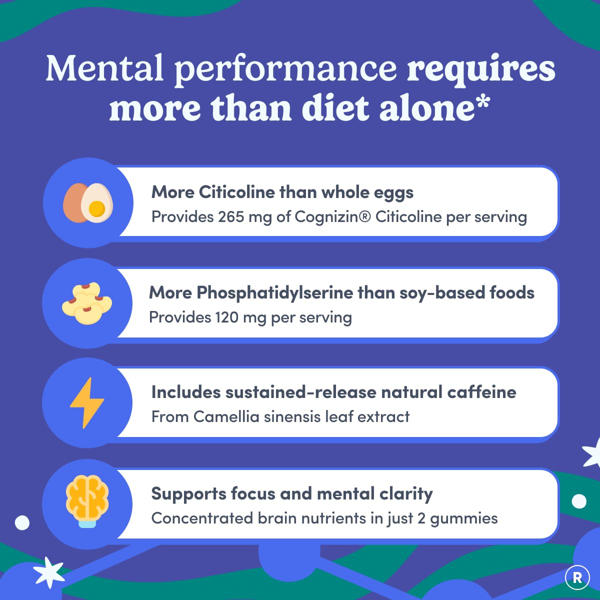 FIRST DAY Men’s Daily Nootropic Brain Supplement Gummies for Focus, Memory & Mental Energy | with Cognizin® Citicoline, Phosphatidylserine & Natural Caffeine | Vegan, Allergen-Free | 30-Day Supply FIRST DAYAu supplements