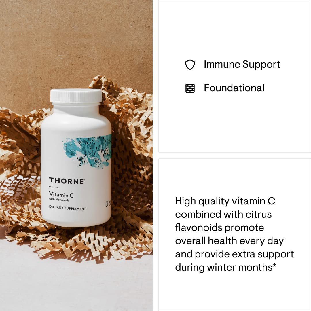 THORNE Vitamin C - Blend of Vitamin C and Citrus Bioflavonoids from Oranges - Support THORNEUS supplements